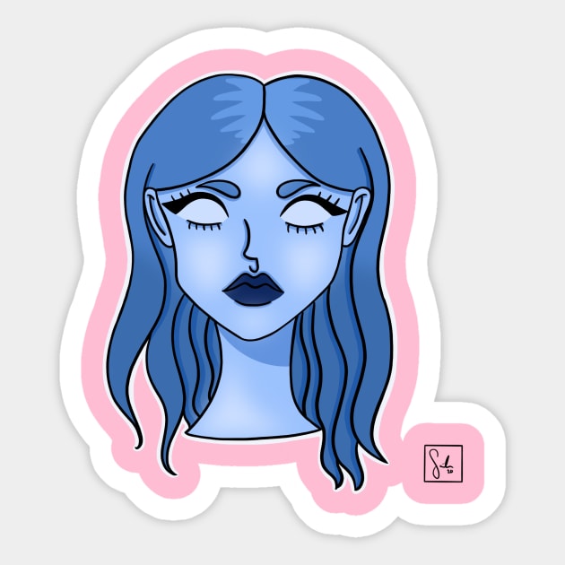 Bust Sticker by Siofra Design